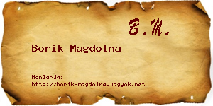 Borik Magdolna névjegykártya